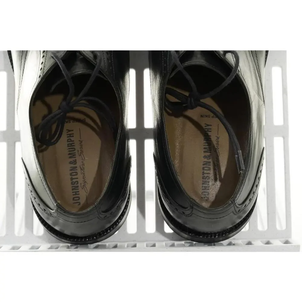 Johnston And Murphy Cap Toe Black Leather Oxfords Men's Sz 8.5M Shoes